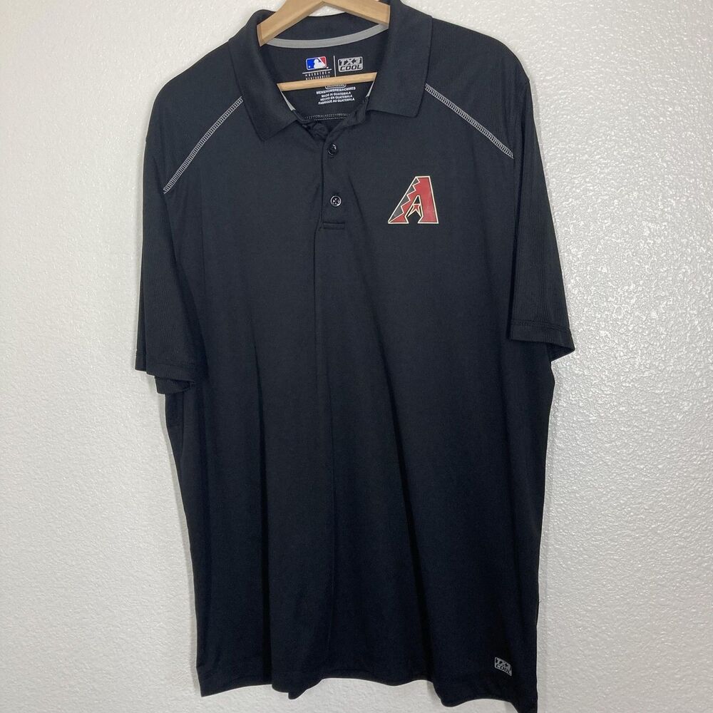 Arizona Diamondbacks Shirt Mens 2XL Black MLB Baseball Polo TX3 Cool Polyester - Picture 2 of 16